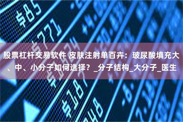 股票杠杆交易软件 皮肤注射单百卉：玻尿酸填充大、中、小分子如何选择？_分子结构_大分子_医生