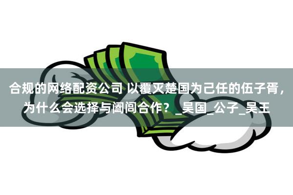 合规的网络配资公司 以覆灭楚国为己任的伍子胥，为什么会选择与阖闾合作？_吴国_公子_吴王